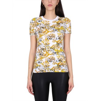 versace jeans couture couture logo print t-shirt