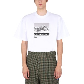 msgm t-shirt with vertigo print