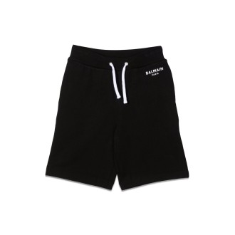 balmain cotton fleece shorts