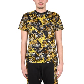 versace jeans couture baroque logo t-shirt