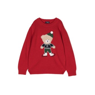 il gufo teddy bear crew neck pullover