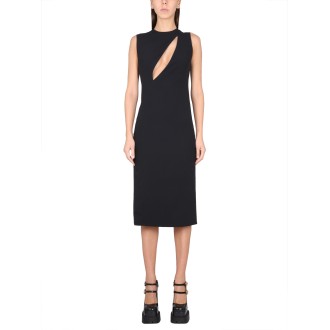 versace sleeveless midi dress with cutouts