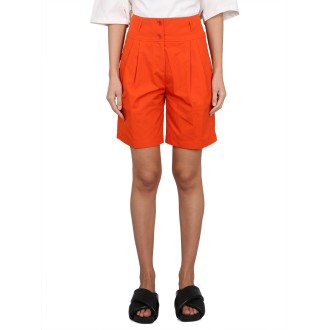 aspesi cotton poplin shorts