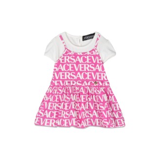 versace mc logo allover dress