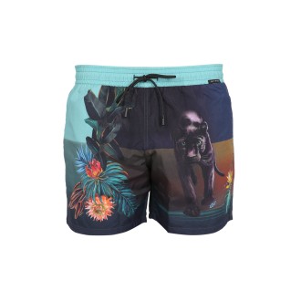 etro boxer swimsuit with print