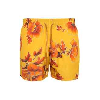 etro boxer swimsuit with maxi floral print