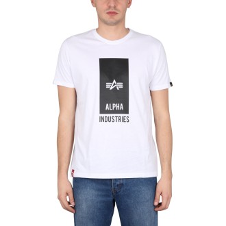 alpha industries logo print t-shirt