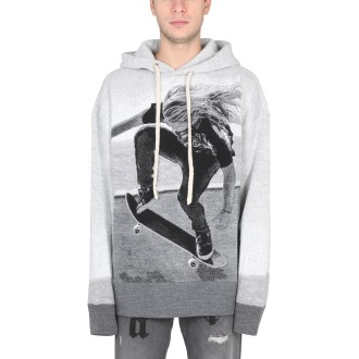 palm angels hooded shirt