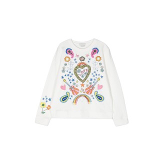 stella mccartney patterned print crewneck sweatshirt