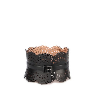 Alaia `Vienne Wave` Leather Bustier Belt