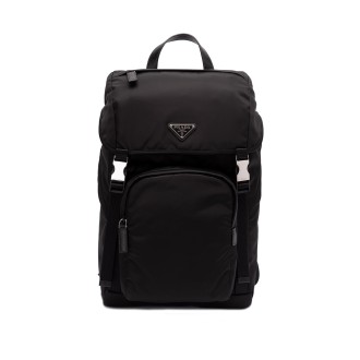 Prada `Re-Nylon` And Saffiano Leather Backpack