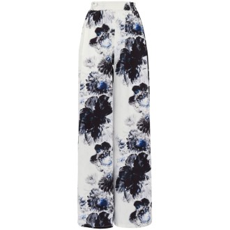 Alexander McQueen `Chiaroscuro` Print Wide Leg Pants