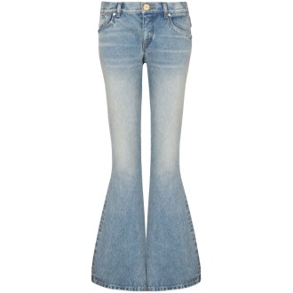 Balmain `Western` Crop Bootcut Jeans