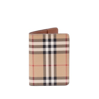 Burberry `Vintage Check E-Canvas` Passport Cover