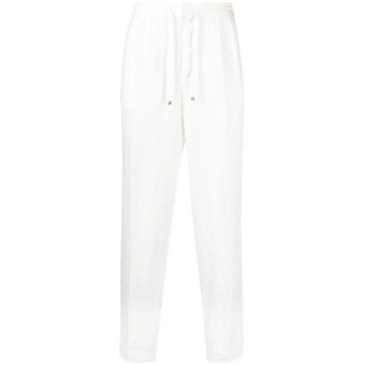 Brunello Cucinelli Garment-Dyed Leisure Fit Pants With Drawstring And 