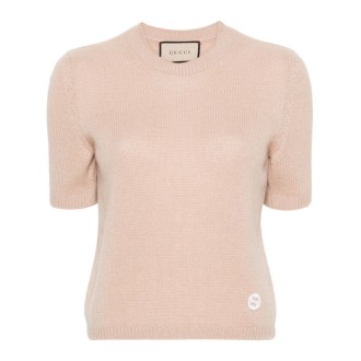 Gucci Knit Crew-Neck Short Sleeve Sweater