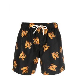 Palm Angels `Burning Monogram` Swimshorts