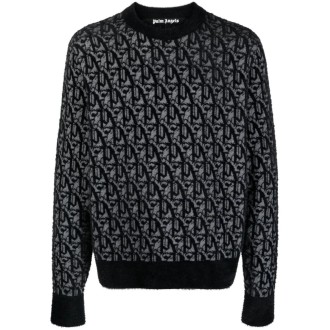 Palm Angels `Monogram` Crew-Neck Sweater