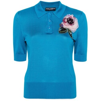 Dolce & Gabbana `Flower Power` Polo Shirt