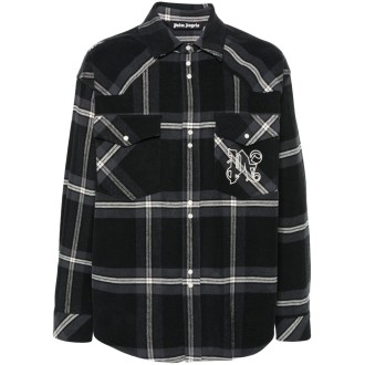 Palm Angels `Monogram` Check Overshirt