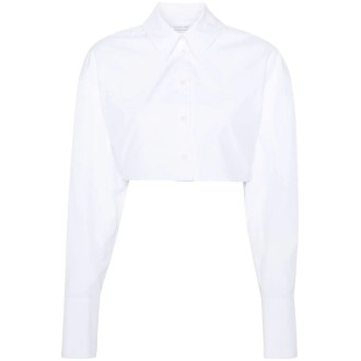 Patrizia Pepe `Essential` Cropped Shirt