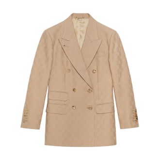 Gucci `Gg` Double-Breasted Blazer