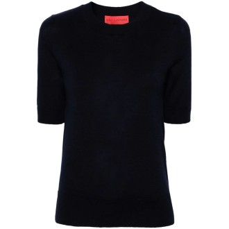 Wild Cashmere Half-Sleeve Crew-Neck Sweater