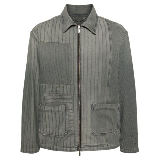 Golden Goose `Journey` Full-Zip Denim Jacket With Patched Stripes