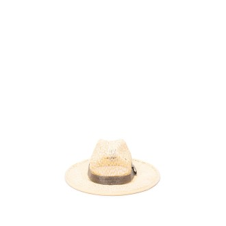 Brunello Cucinelli Straw Hat With `Precious` Band