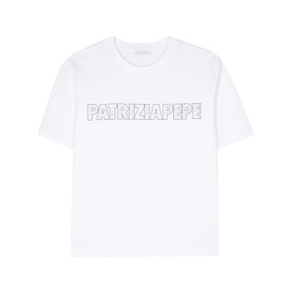 Patrizia Pepe Strass Logo T-Shirt