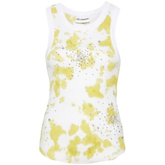 Des Phemmes Tie Dye `Splash` Embroidery Tank Top