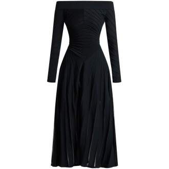 Alaia Off-Shoulder Sculpting Knit Dress