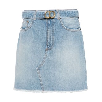 Twin Set Denim Mini Skirt