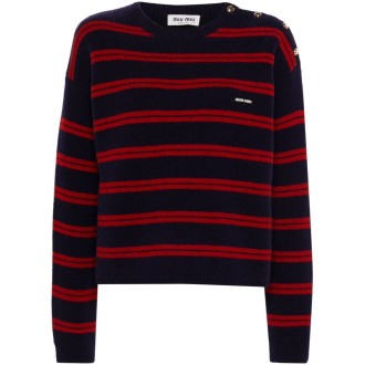 Miu Miu Roundneck Striped Sweater