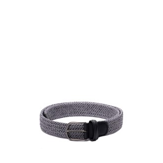 Anderson's Two-Tone Elastic Woven Belt With Nappa Trim