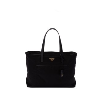 Prada Large `Re-Nylon` And Saffiano Leather Tote Bag