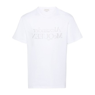 Alexander McQueen `Reflected Logo` Print T-Shirt