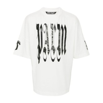 Palm Angels `Back Gothic Palm` Oversized T-Shirt