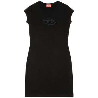 Diesel `D-Angiel` Short Dress With Cut-Out And Logo Plaque