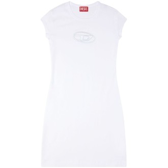 Diesel `D-Angiel` Short Dress With Cut-Out And Logo Plaque