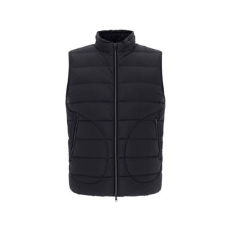 Giubbino di HERNO, da uomo, colore blu. Modello gilet, realizzato in nylon. Caratterizzato da tasche laterali con zip, coulisse regolabile sul fondo e colletto a fascia. Chiusura con zip. Vestibilità regolare.  