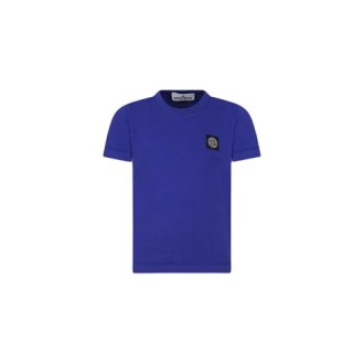  T-shirt girocollo a maniche corte con applicazione Compass in jersey colore bluette , applicazione con logo sul petto e motivo Compass. 