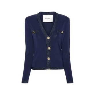 Cardigan di Blugirl, da donna, colore blu. Modello con lurex, chiusura con bottoni e maniche lunghe. 