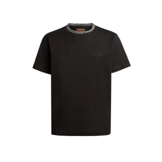 T-shirt di Missoni, da uomo, colore nero. Modello a maniche corte, caratterizzato da profilo scollo a contrasto. Scollo rotondo. Vestibilità regolare. 