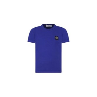  T-shirt girocollo a maniche corte con applicazione Compass in jersey colore bluette , applicazione con logo sul petto e motivo Compass. 