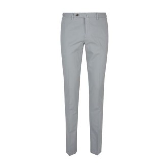 Pantalone di PT Torino in tessuto delavé microperato , vestibilità superslim , piega stirata , tasche diagonali . 