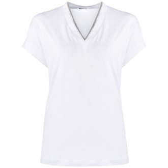 Brunello Cucinelli T-Shirt With `Precious` Neckline