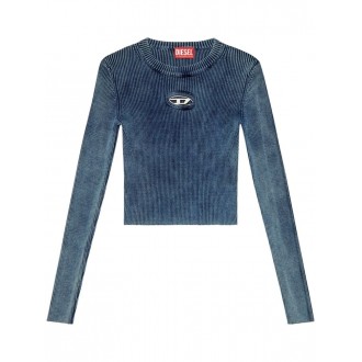 Diesel `M-Anchor-A` Rib-Knit Top With `Oval D`