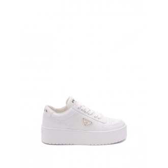 Prada `Downtown` Leather Sneakers With Box Sole