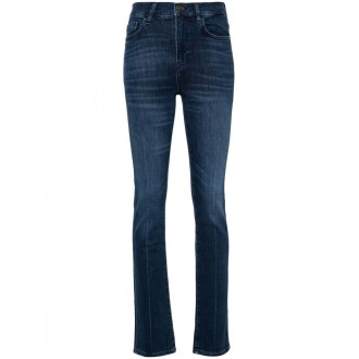 Frame Woman `Le High Straight Long` Jeans